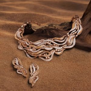 The Flowing Diamond Statement Necklace