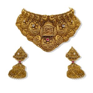 The Structured Temple Choker - temple jewellery