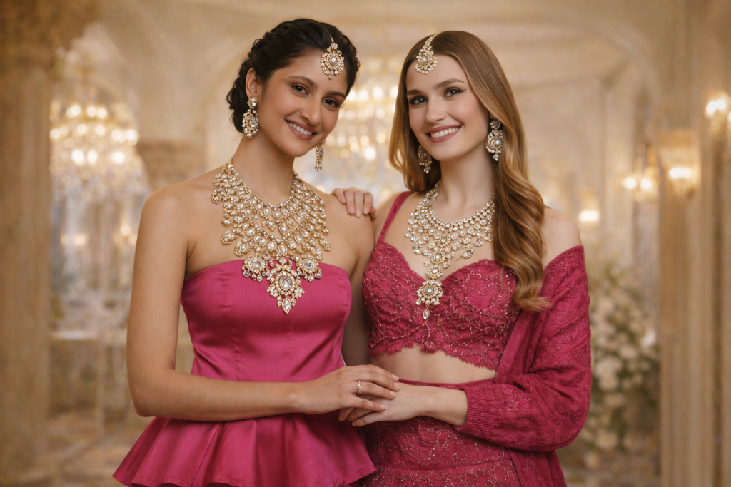 Polki jewellery uses uncut diamonds set in gold