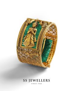 Bold gold kada with high polish finish by SS Jewellers