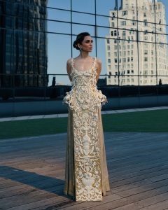 Diya Mehta Jatia in couture with gold and silver detailing at Met Gala 2026