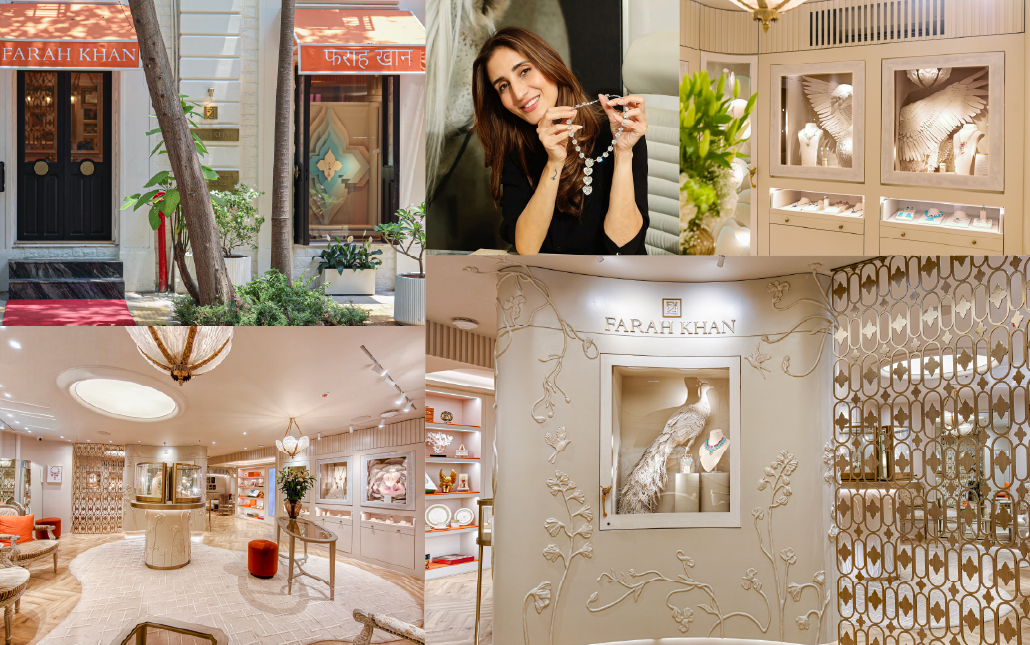 Farah Khan Ali inside her new flagship jewellery store in Mumbai’s Fort district