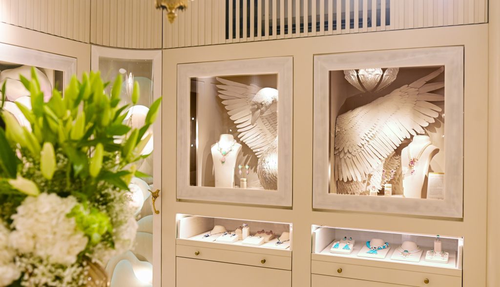 Farah Khan Ali inside her new flagship jewellery store in Mumbai’s Fort district