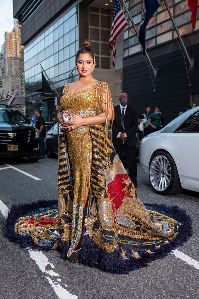 Sudha Reddy Met Gala 2021 Sabyasachi look with layered jewellery