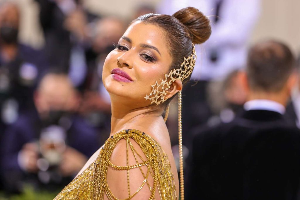 Sudha Reddy Met Gala 2021 Sabyasachi look with layered jewellery